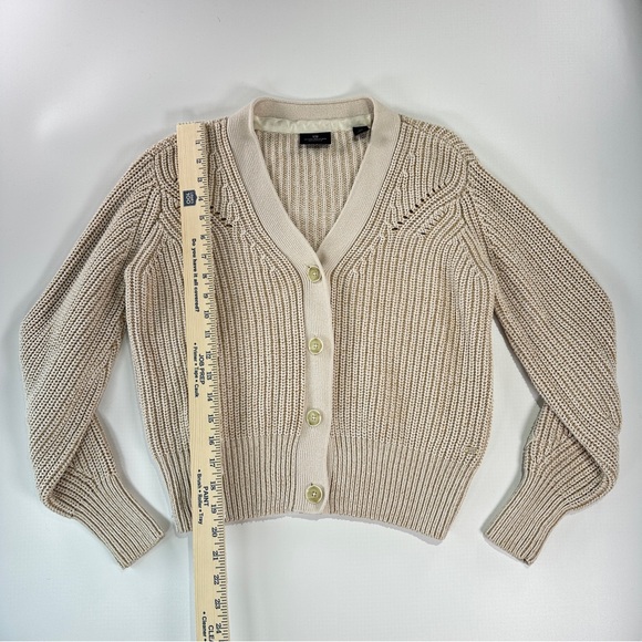 Scotch & Soda cardigan ribbed knit button front XS beige - Picture 9 of 11